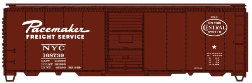 Accurail ~ HO Scale ~ AAR 40' Single-Door Steel Boxcar ~ Kit ~ New York Central #168927 ~ 81913