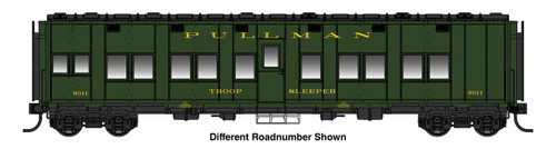WalthersProto ~ HO Scale ~ Pullman-Standard Troop Sleeper Car ~ Pullman Troop Sleeper #9724 ~ 920-27802