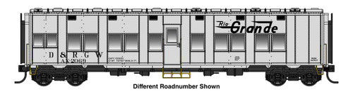WalthersProto ~ HO Scale ~ Pullman-Standard Troop Sleeper Car ~ Denver & Rio Grande Western #AX2410 ~ 920-27805