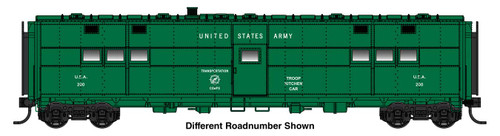 WalthersProto ~ HO Scale ~ ACF-Built Troop Kitchen Car ~ US Army Kitchen #200 ~ 920-27902