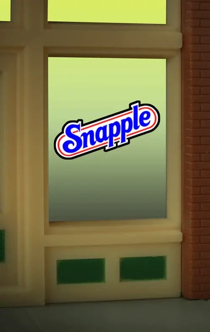Miller Engineering ~ HO or O ~ Snapple ~ Animated Window Sign ~ 8905