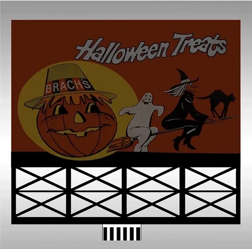 Miller Engineering ~ HO or N Scale ~ Brach's Halloween Treats ~ Animated Billboard ~ 44-8502