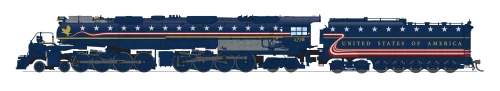 Broadway Limited ~ N Scale ~ Big Boy 4-8-8-4 ~ American Freedom Train #1776 ~ 250 Fantasy Appearance ~ DCC Sound & Smoke ~ 10684