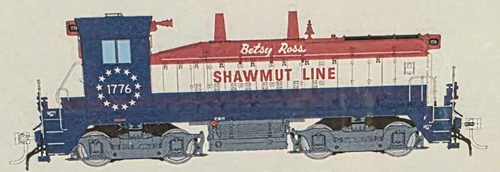 Rapido ~ HO Scale ~ EMD SW9 ~ Pittsburg & Shawmut #1776 (Betsy Ross) ~ DCC Sound ~ 27617