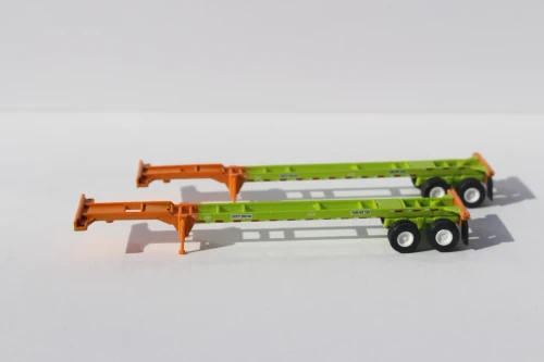 Jacksonville Terminal JTC ~ N Scale ~ 40' Chassis for 40' Containers ~ 2-Pack ~ TMX Intermodal ~ 142027