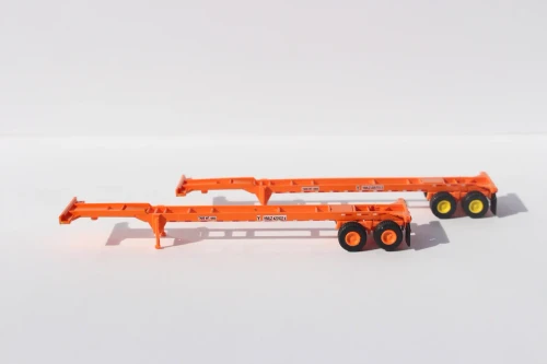 Jacksonville Terminal JTC ~ N Scale ~ 40' Chassis for 40' Containers ~ 2-Pack ~ Yang Ming ~ 142014