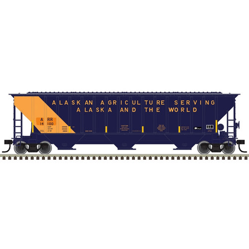 Atlas ~ N Scale ~ Trainman ~ Thrall 4750 Covered Hopper ~ Alaska Railroad #14100 ~ 50007801