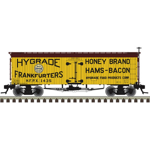 Atlas ~ HO Scale ~ 36' Wood Reefer ~ Hygrade Food Products HFPX #1434 ~ 20008484