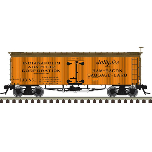 Atlas ~ HO Scale ~ 36' Wood Reefer ~ Indianapolis Abattoir Corporation IAX #801 (Sally Lee) ~ 20008486