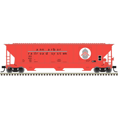 Atlas ~ HO Scale ~ Trainman ~ Thrall 4750 3-Bay Covered Hopper ~ Ann Arbor #600 ~ 20008331