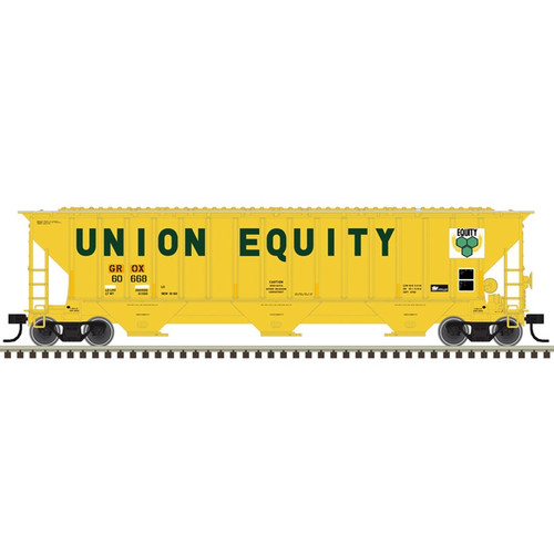 Atlas ~ HO Scale ~ Trainman ~ Thrall 4750 3-Bay Covered Hopper ~ First Union Rail GROX #60668 ~ 20008343