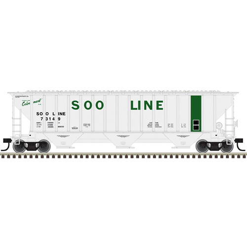 Atlas ~ HO Scale ~ Trainman ~ Thrall 4750 3-Bay Covered Hopper ~ Soo Line #73187 ~ 20008348