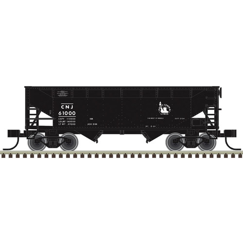Atlas ~ HO Scale ~ Trainman ~ 2-Bay Offset Side Hopper ~ Jersey Central #61000 ~ 20008495