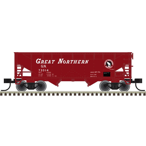Atlas ~ HO Scale ~ Trainman ~ 2-Bay Offset Side Hopper ~ Great Northern #73328 ~ 20008508