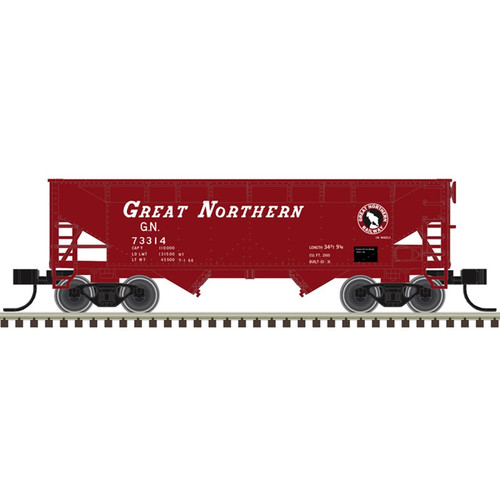 Atlas ~ HO Scale ~ Trainman ~ 2-Bay Offset Side Hopper ~ 3-Pack ~ Great Northern ~ 20008510