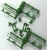 Moloco ~ HO Scale ~ St. Cloud Style Ladder-Grabs Kit ~ Cascade Green ~ Single Set ~ LD-0702