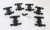 Moloco ~ HO Scale ~ 70 Ton National C-1 RB Trucks Sideframes, Brake Units & Screws / Washers ~ 3 Pairs ~ TRK8