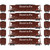 Athearn ~ HO Scale ~ Ortner 5-Bay Rapid Discharge Hopper with Coal Load ~ 5-Pack ~ Santa Fe ~ 3834