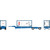 Athearn ~ HO Scale ~ Drop-Frame Spread-Axle Chassis w/Container ~ TAL TCLU #258570-1 / Blue Chassis #122592 ~ 2114