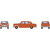 Athearn ~ HO Scale ~ 1950's Sedan ~ Metallic Orange ~ 2224