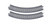 Kato ~ N Scale ~ UniTrack ~ Concrete Tie Single Track Curved Viaduct 11" Radius 45° ~ 2 pcs ~ 20-511