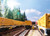 Trix ~ N Scale ~ Type Sgmmns 190 Flat Car Set ~ AAE ~ 6 Cars With Stuttgart 21 Tubs ~ 15075