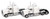 American Z Line ~ Z Scale ~ White Hood Truck with Crew Cab 2 pack ~ 96001