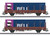 Märklin ~ HO Scale ~ AC 3-Rail ~ Type Kbs Stake Car Set ~ NS ~ 2 Cars With BELL Containers ~ 46939