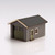 Archistories ~ Z Scale ~ Single Garage Kit ~ Gray ~ 426070-G