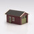 Archistories ~ Z Scale ~ Single Garage Kit ~ Ruby ~ 426070-R