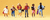 Preiser Kg ~ HO Scale ~ Pedestrians ~ School Children ~ 6-Pack ~ 10476