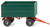 Wiking ~ HO Scale ~ High-Side Agricultural Trailer ~ Assembled ~ Green, Red ~ 781-38838