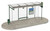 Walthers Cornerstone ~ HO Scale ~ Modern Bus Shelter ~ Kit with Accessories ~ 933-3552