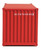 Walthers SceneMaster ~ HO Scale ~ 20' Corrugated Container ~ Assembled ~ K-Line (red, white) ~ 949-8073