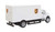 Walthers SceneMaster ~ HO Scale ~ International 4900 Single-Axle Box Van ~ Assembled ~ UPS Cartage Services (white) ~ 949-11295