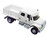 Walthers SceneMaster ~ HO Scale ~ International 7600 2-Axle Crew Cab Truck with Solid Stake Bed ~ Assembled ~ White with Railroad Maintenance-of-Way logo decals ~ 949-11880