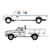 Atlas ~ N Scale ~ 1990s Ford F-250 - F-350 Standard Cab Pickup Set ~ Assembled ~ CSX Transportation ~ 60000154