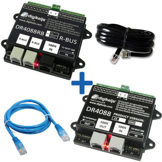 Digikeijs DR4088RB-OPTO Start Set ~ 32 Channels Occupancy Feedback