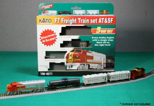 Kato ~ N Scale ~ Santa Fe ~ F-7 Freight Train Set ~ F-7 & 4 Cars