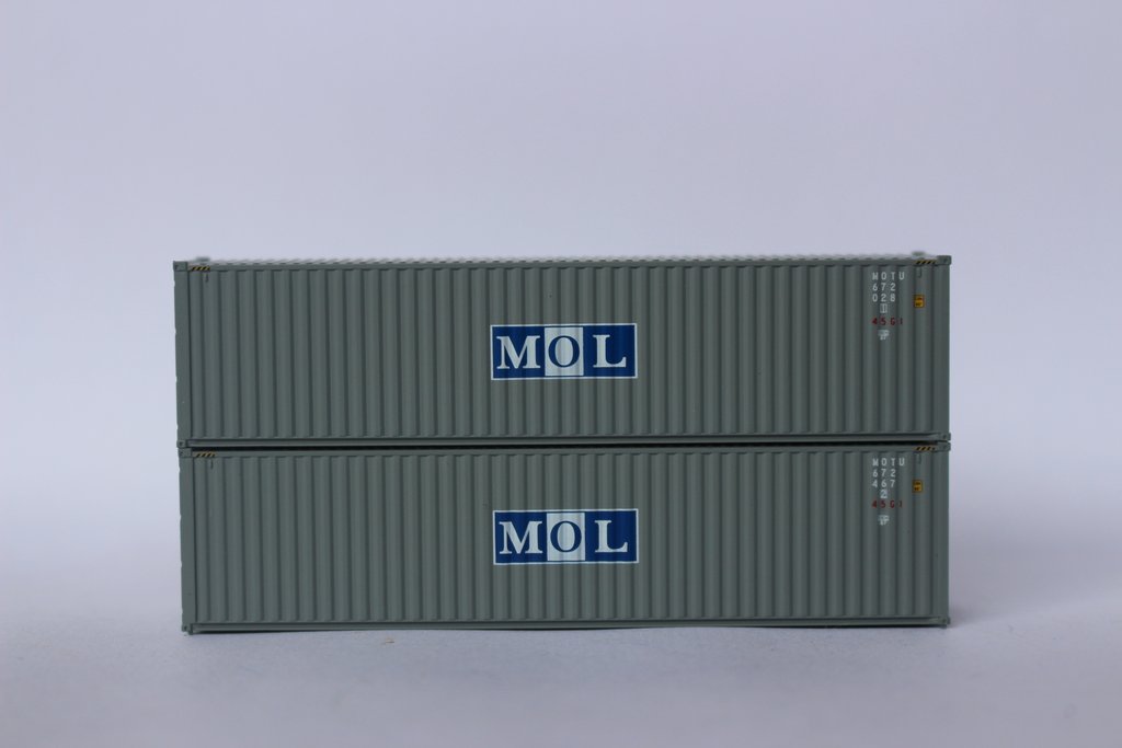 Jacksonville Terminal Company ~ N Scale ~ 40' High Cube Containers