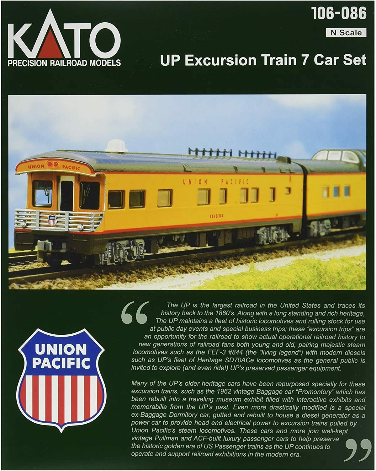 KATO N 381＋115 N CB&Q Silver Streak Zephyr Boxed Train Set