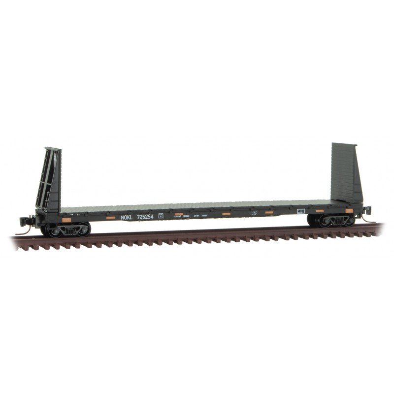 Micro Trains ~ Z Scale ~ NOKL ~ Bulkhead Flat Car #725254