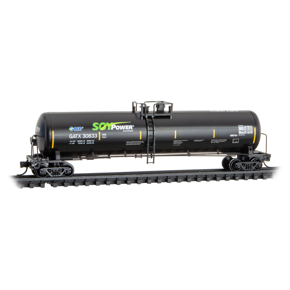 Micro Trains ~ N Scale ~ GATX #30833 Tank Car ~ 11000590 - Iron