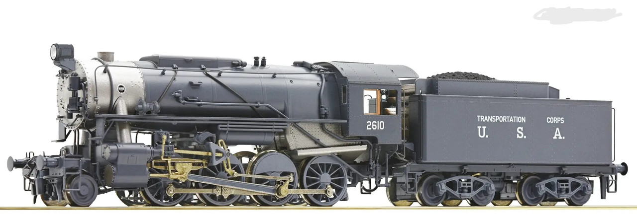 Roco ~ HO Scale ~ 2-8-0 Steam Locomotive #2610 USATC
