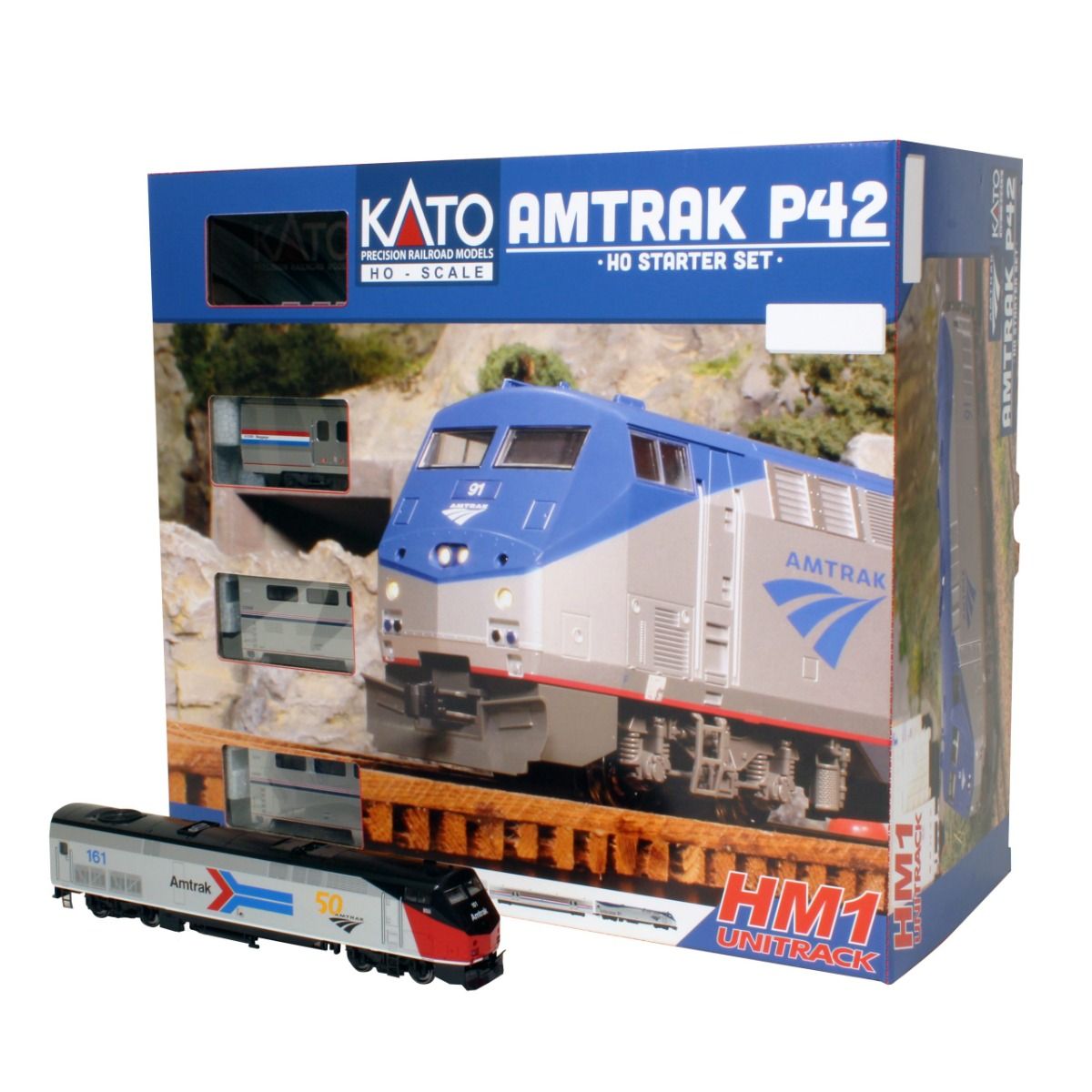 Kato ~ HO Scale ~ Amtrak GE P42 Train Starter Set Phase I #161