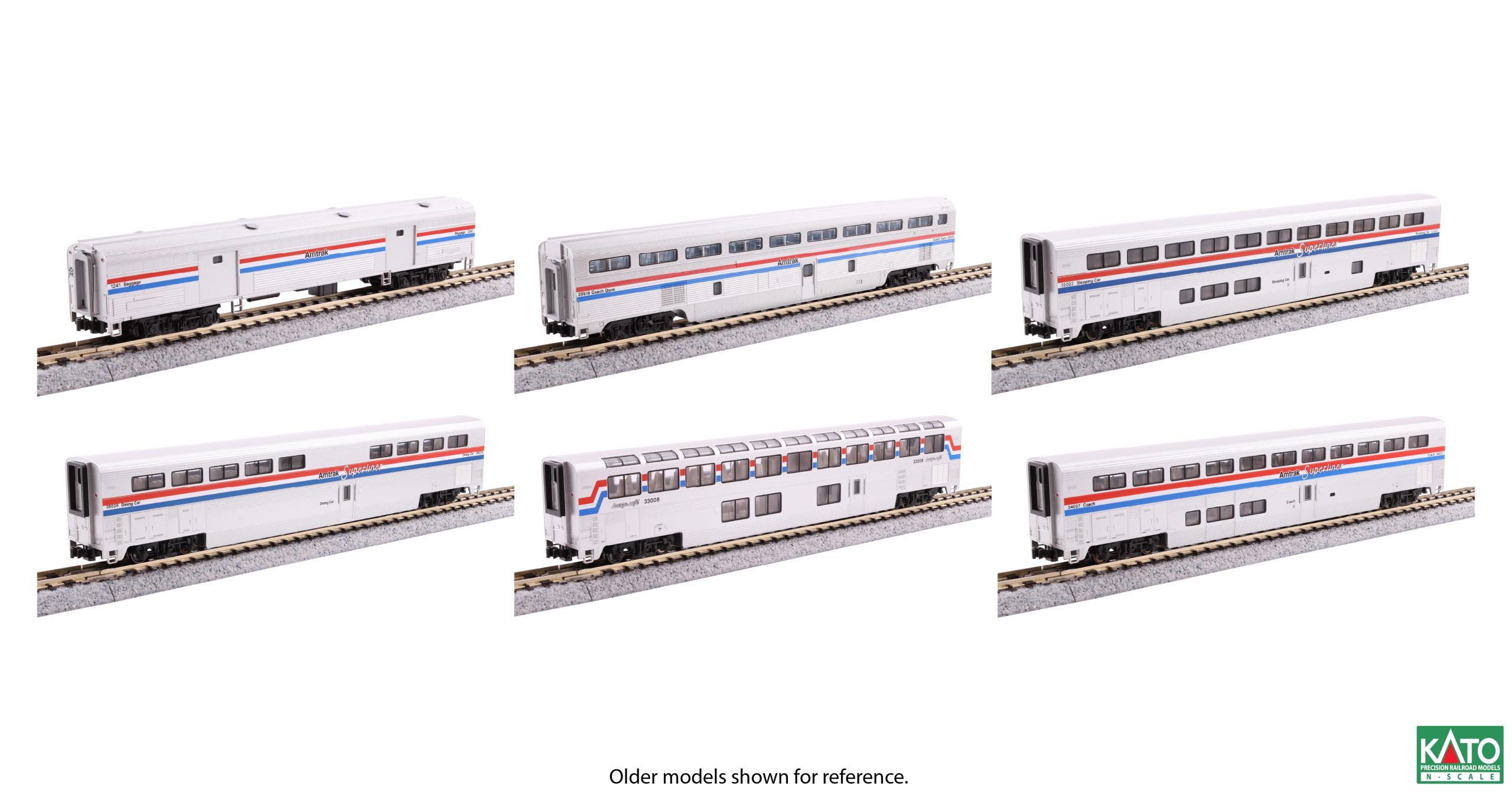 Kato ~ N Scale ~ Superliner I ~ 6 Car Set ~ Amtrak ~ 106-3531