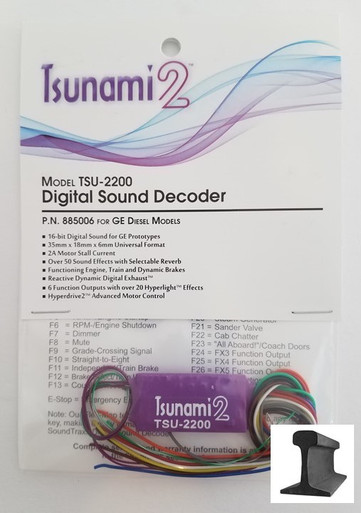 Soundtraxx Tsunami 2 ~ TSU-2200 ~ GE Diesel ~ Sound Decoder ~ 885006 ...