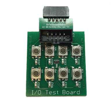 I/O Test Board · 8 Buttons & LEDs