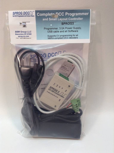 SPROG · SPROG 3 · Stand Alone DCC Programmer · With Power Supply, Cable & USB Stick