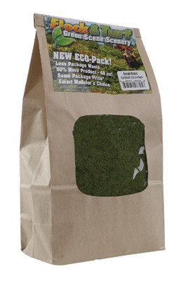 Flock & Turf Ground Cover ECO-Pak Bag · Scrub Grass Blend 48oz